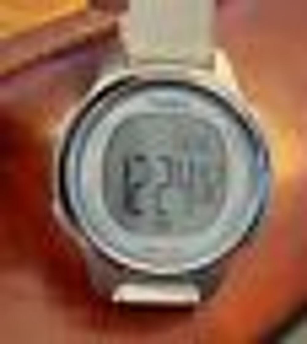 Unisex 40mm Silver Tone Monitor Watch, Activity Tracker, Digital LCD